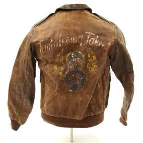 Original U.S. WWII B-17 Bomber Tantalizing Takeoff A-2 Flight Jacket