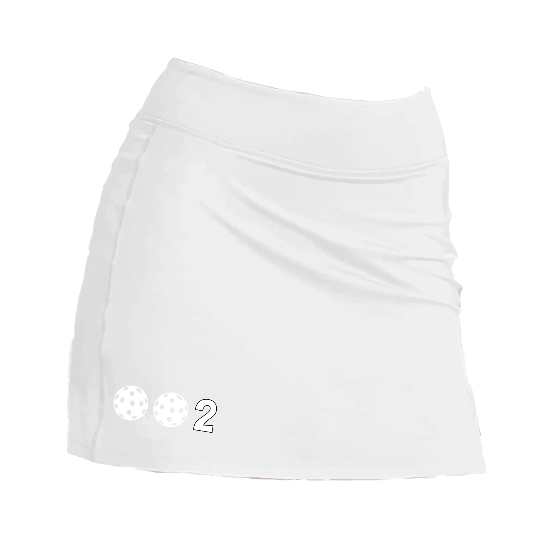 002 With Pickleballs (Colors White, Green, Yellow, Pink) | Women's Pickleball Skort