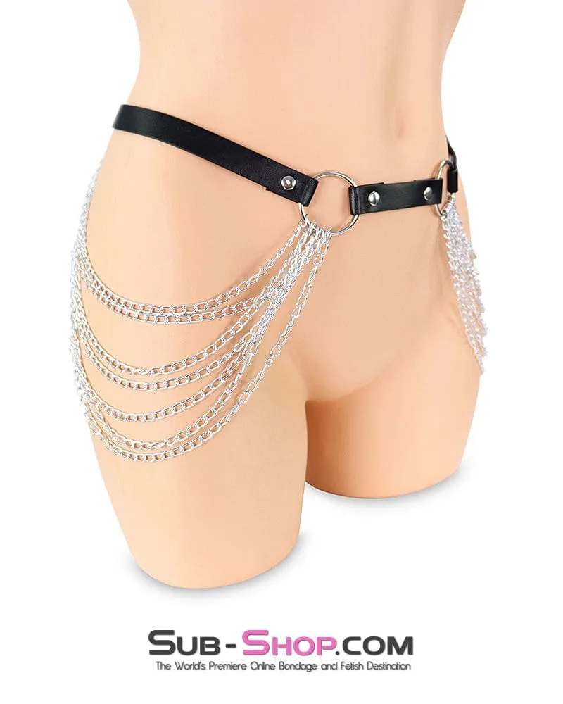 0584M      Cascading Hip Chains BDSM Body Skirt