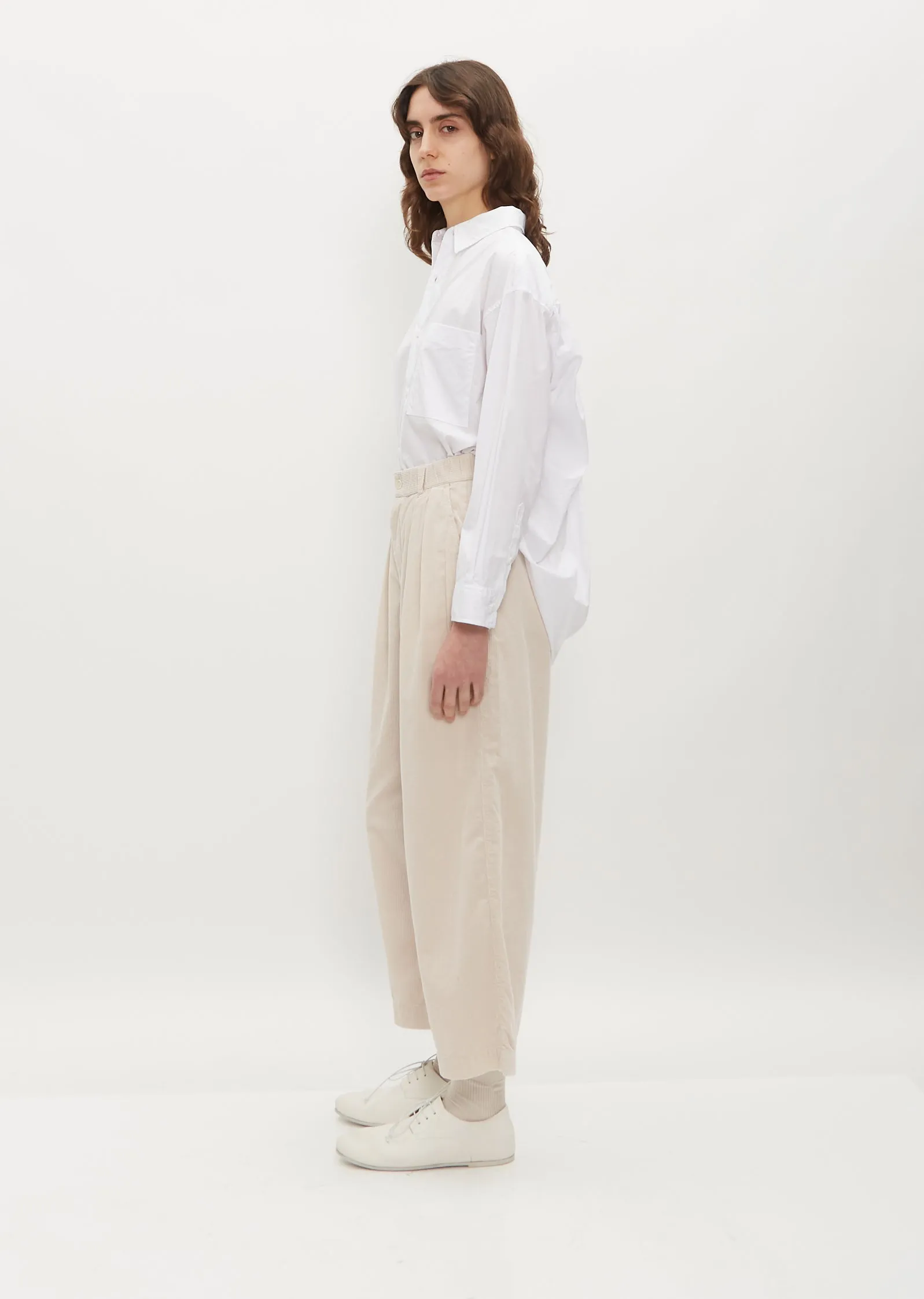 2 In-Pleat Baggy Corduroy Pants