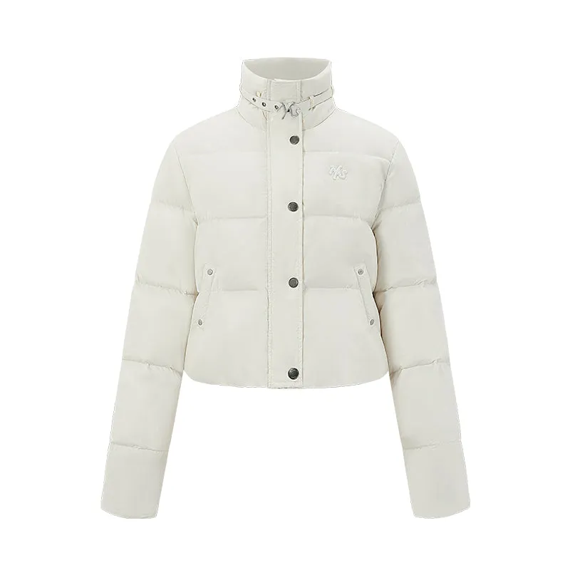  5°C Cloud Down Jacket | 90% White Duck Down Shimmer Short Puffer with Stand Collar-NAWS