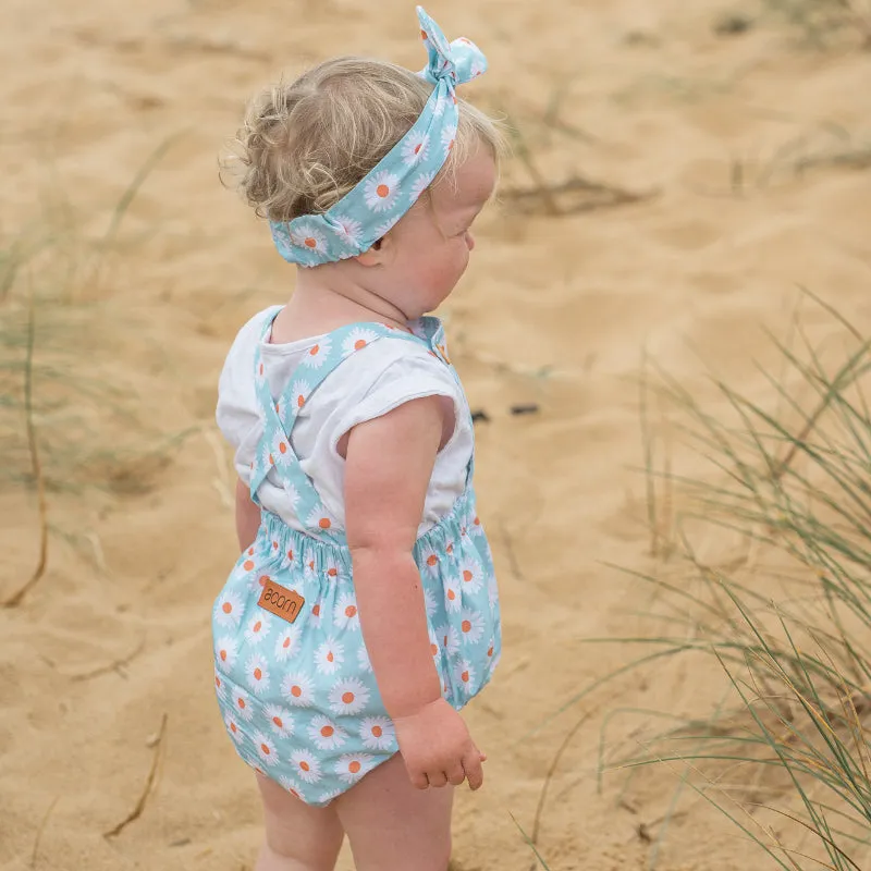 Acorn Romper - Daisy Turquoise