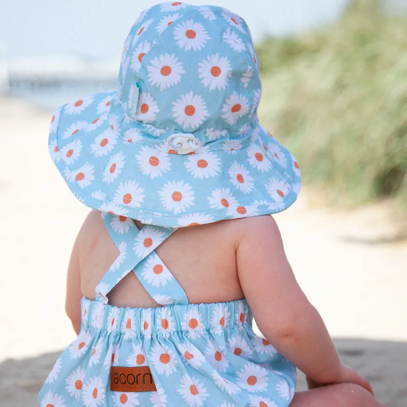 Acorn Romper - Daisy Turquoise