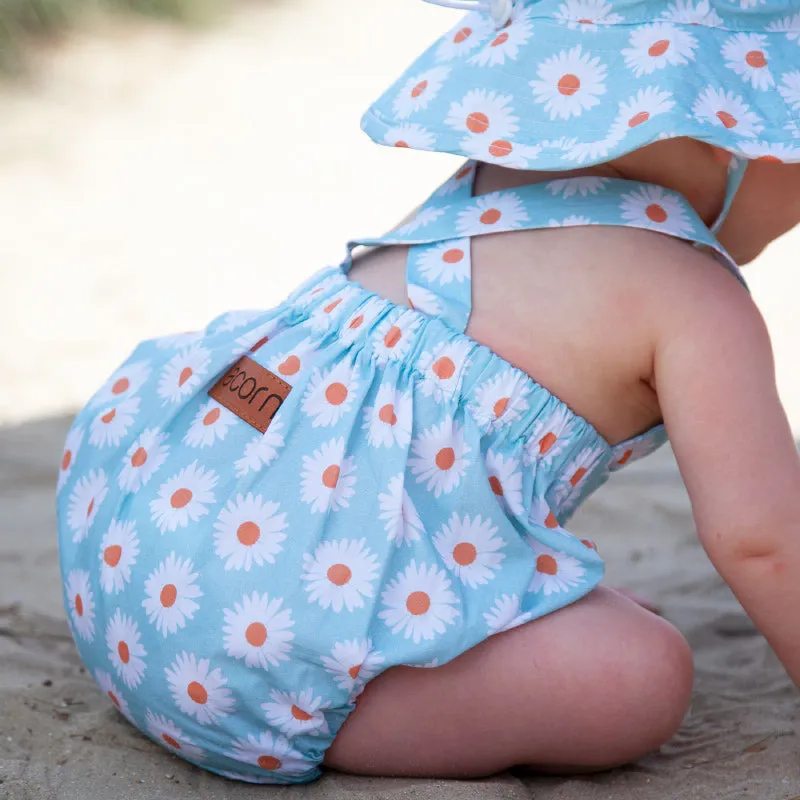 Acorn Romper - Daisy Turquoise