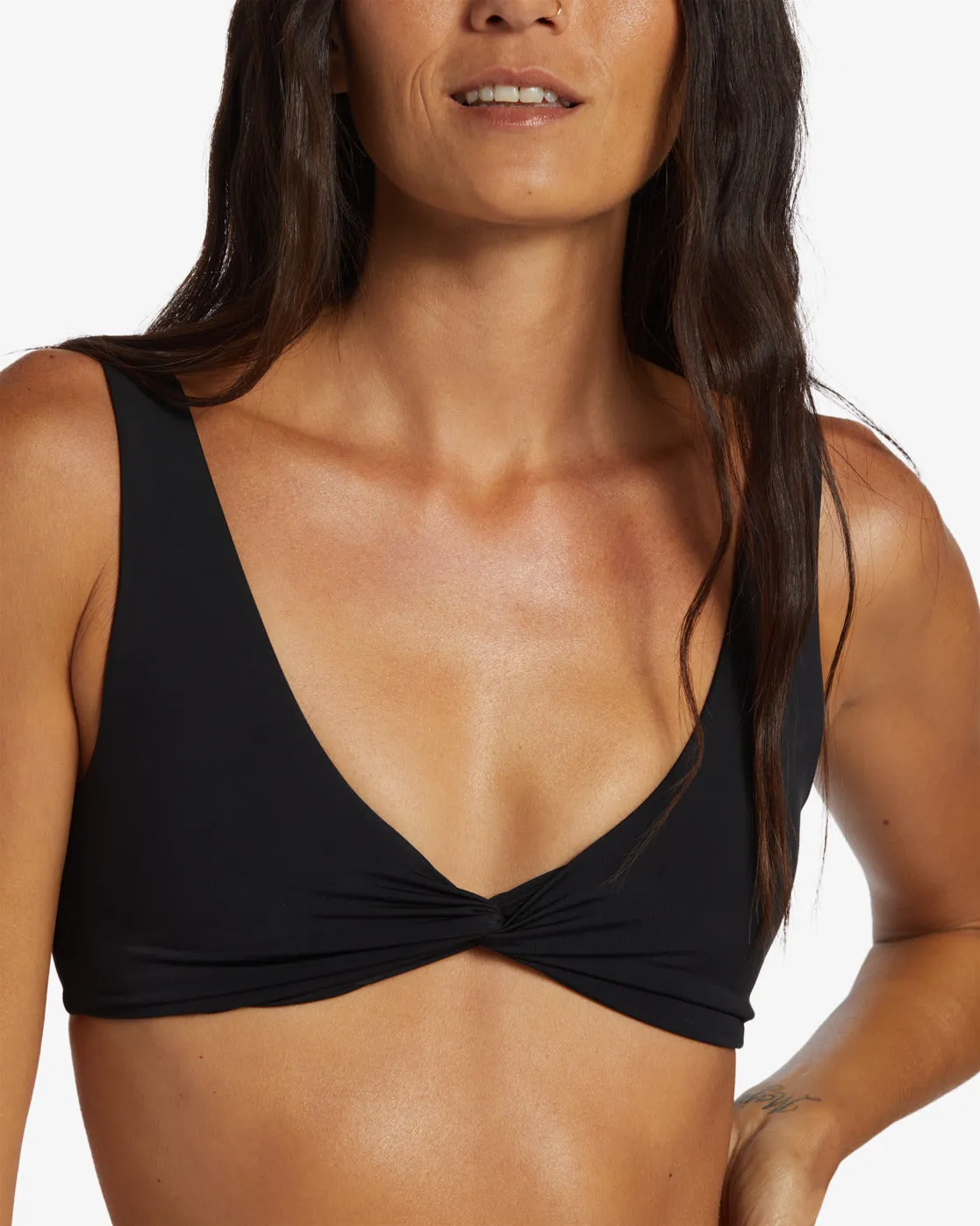 A/Div Twisted Tank Bikini Top - Black