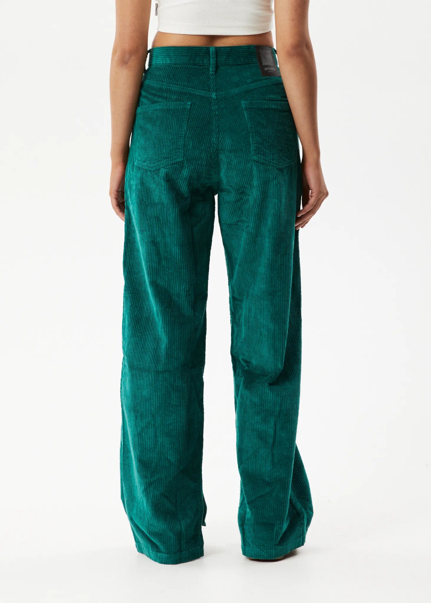 AFENDS Womens Bella - Corduroy Baggy Pants - Emerald