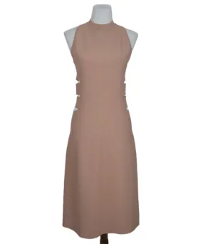 Alaia Beige Cutout Midi Dress sz 8