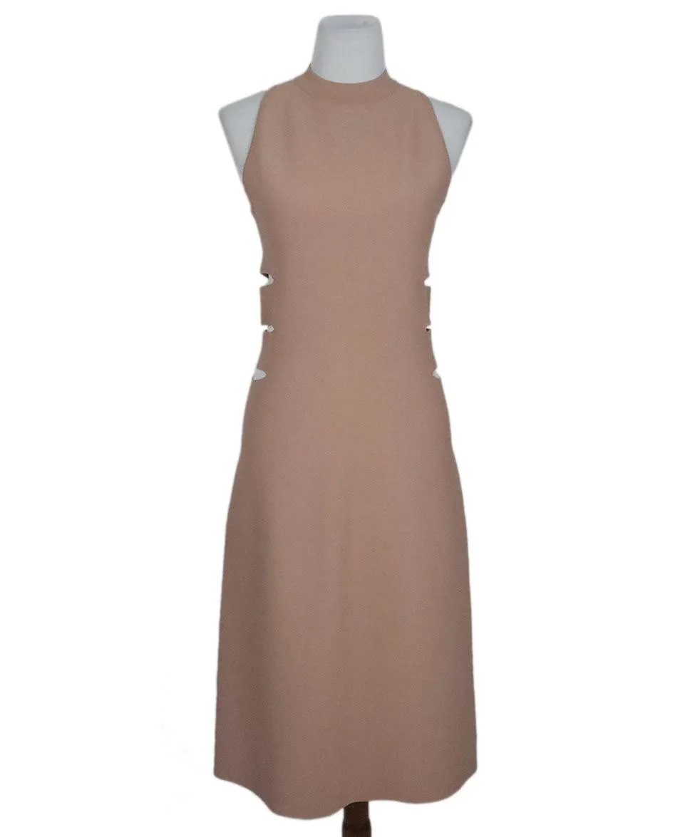 Alaia Beige Cutout Midi Dress sz 8