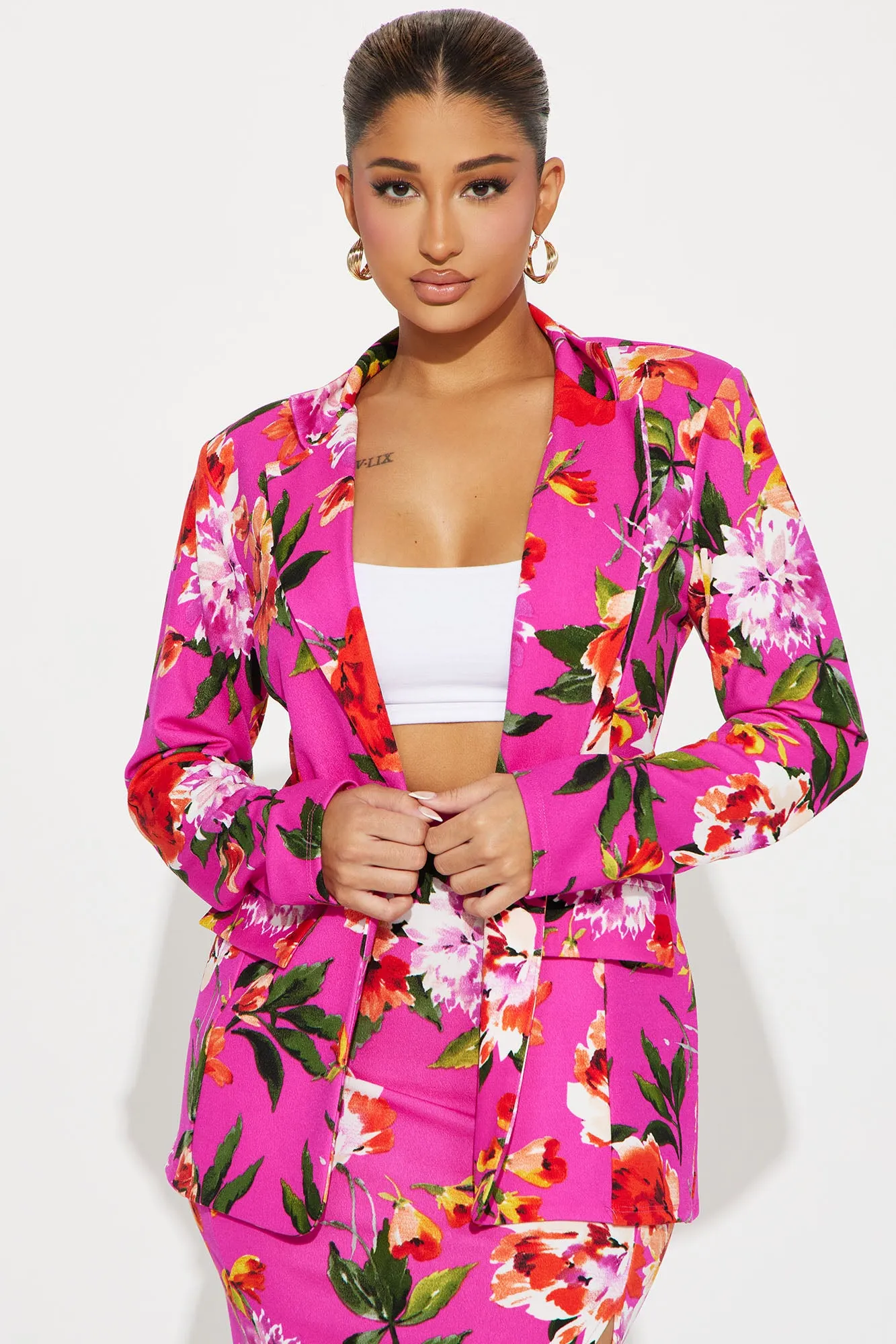 All Yours Floral Skirt Set - Pink/combo