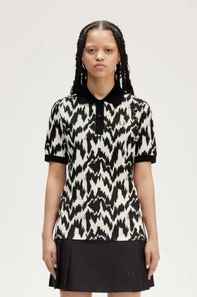 Amy Winehouse Animal Print Fred Perry Shirt