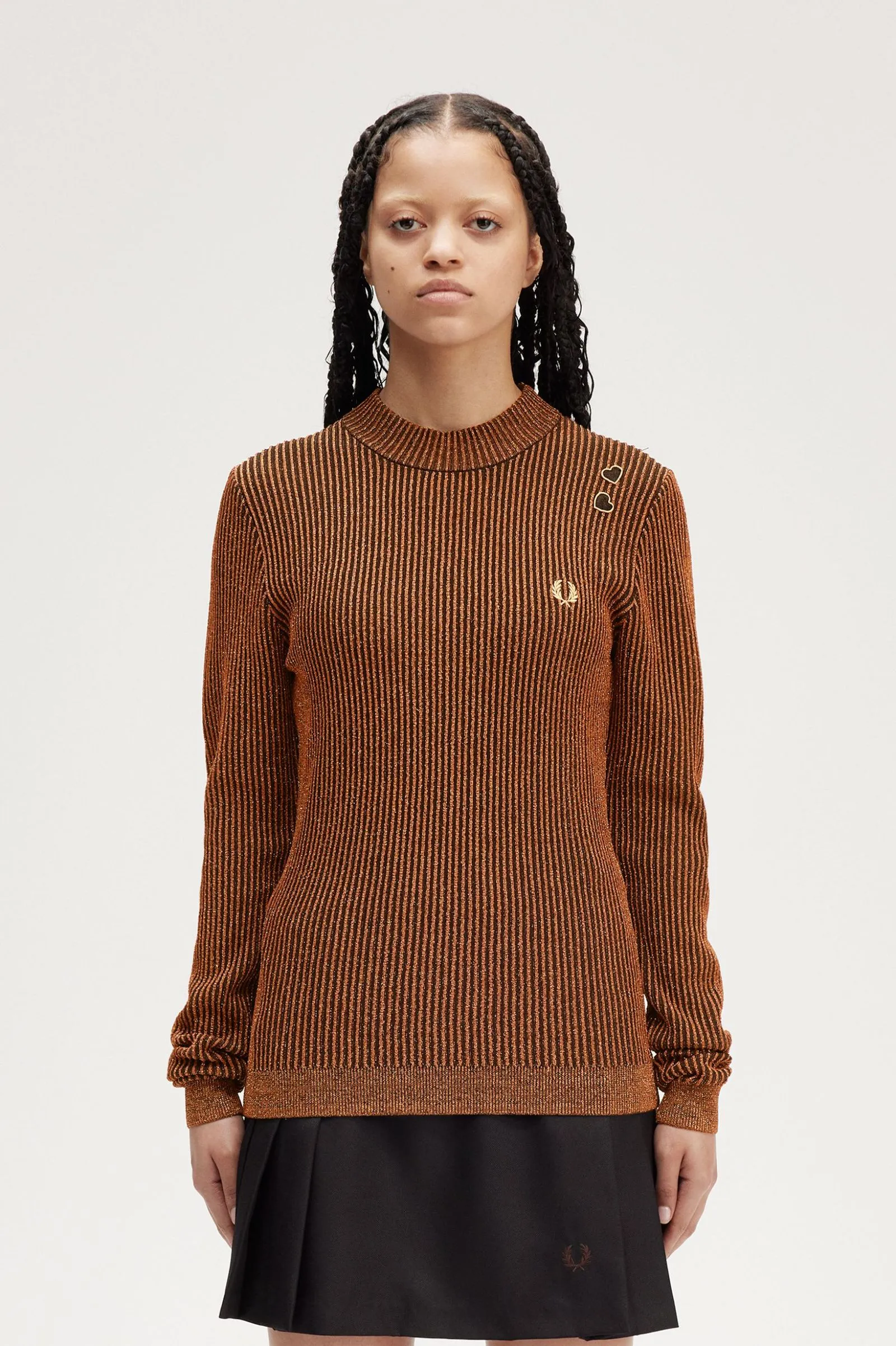 Amy Winehouse Ribbed Mock Neck Top