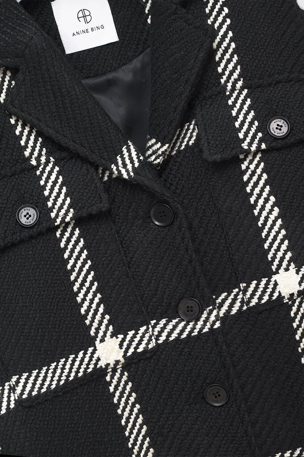 Anine Bing - Flynn Jacket in Black Check