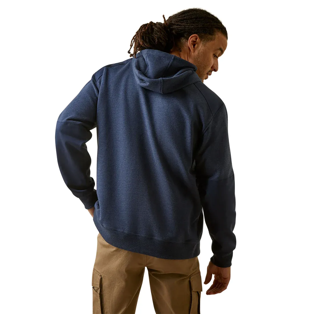 Ariat Men's Rebar Workman DuraCanvas Navy Heather Hoodie