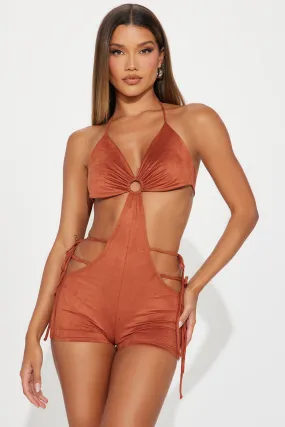 Attachment Issues Romper - Rust