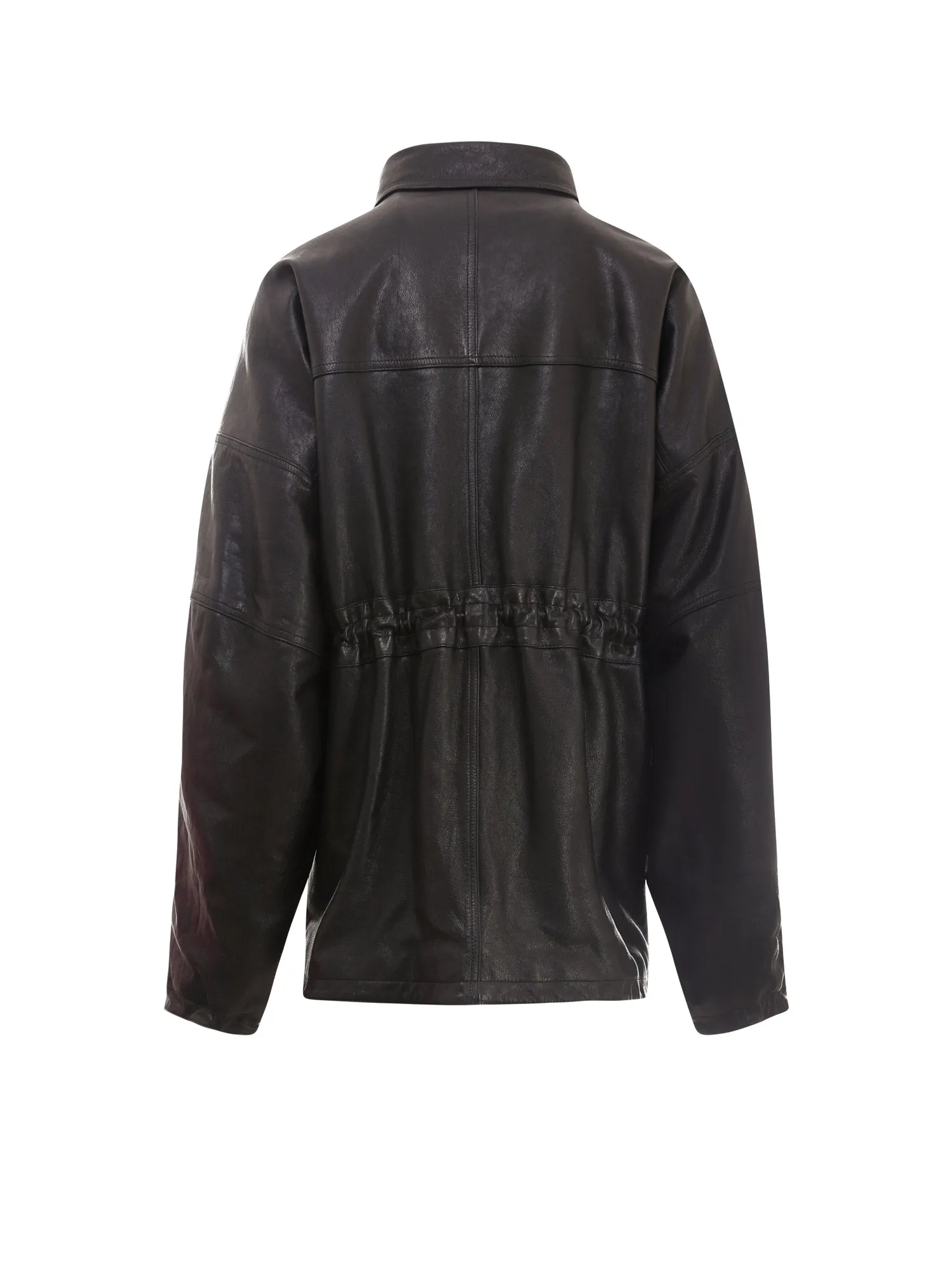 Balenciaga Leather Parka Jacket