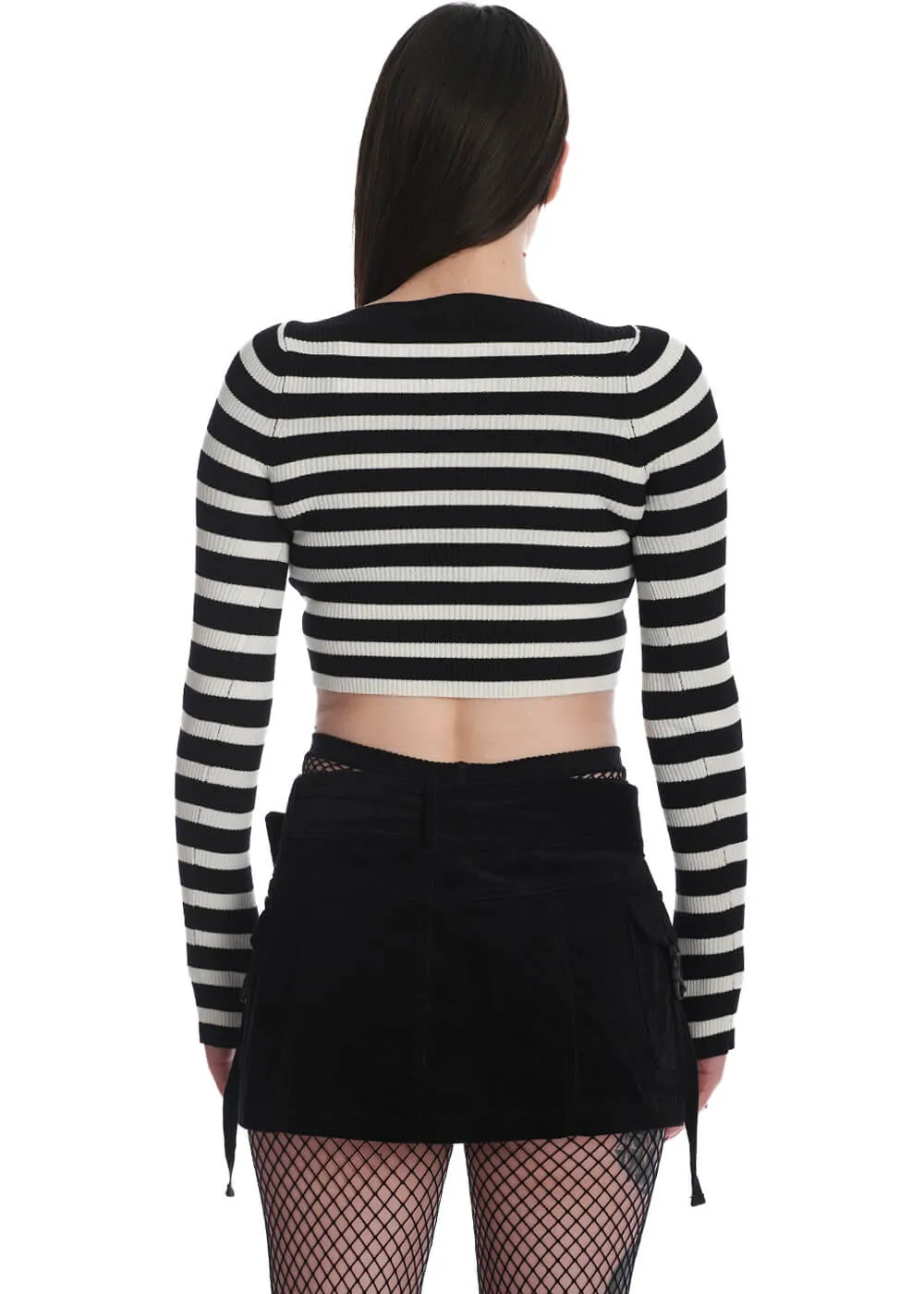 Banned Frances Striped 50's Jumper Black White