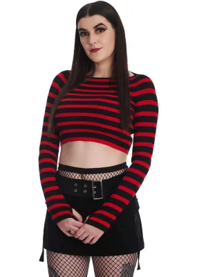 Banned Frances Striped 50's Jumper Red Black