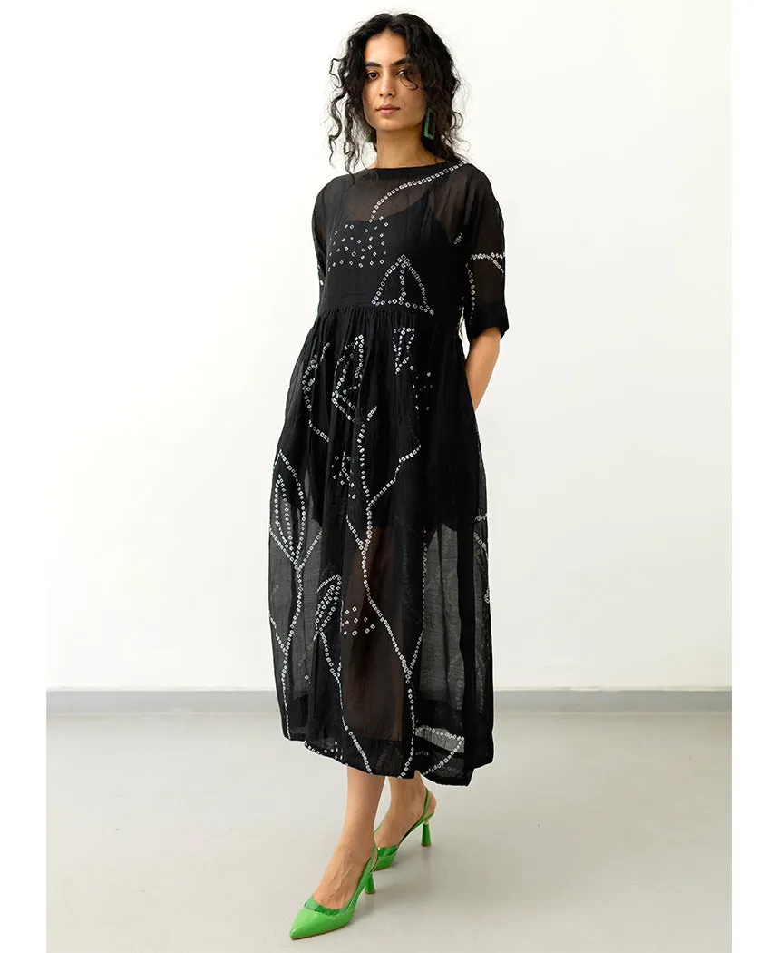 Black Bandhani Dress