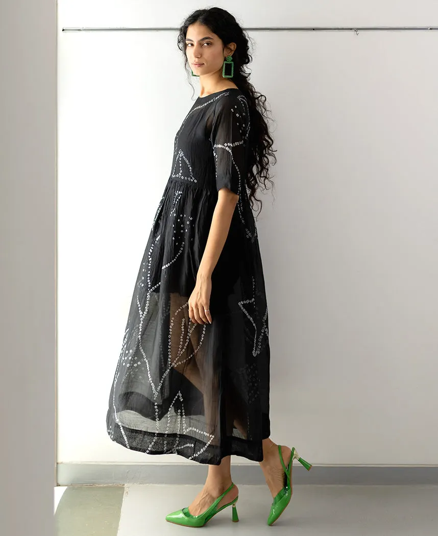 Black Bandhani Dress