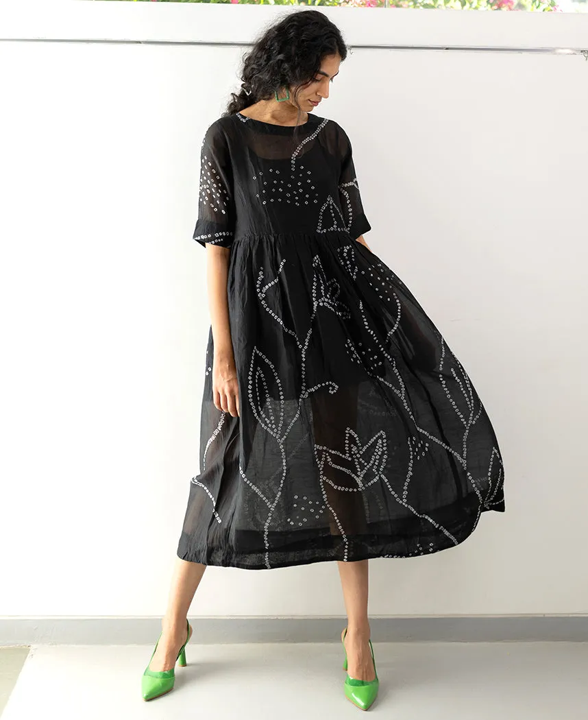 Black Bandhani Dress