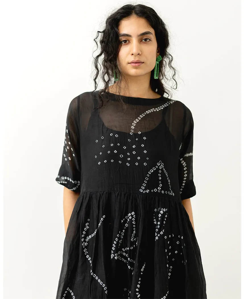 Black Bandhani Dress