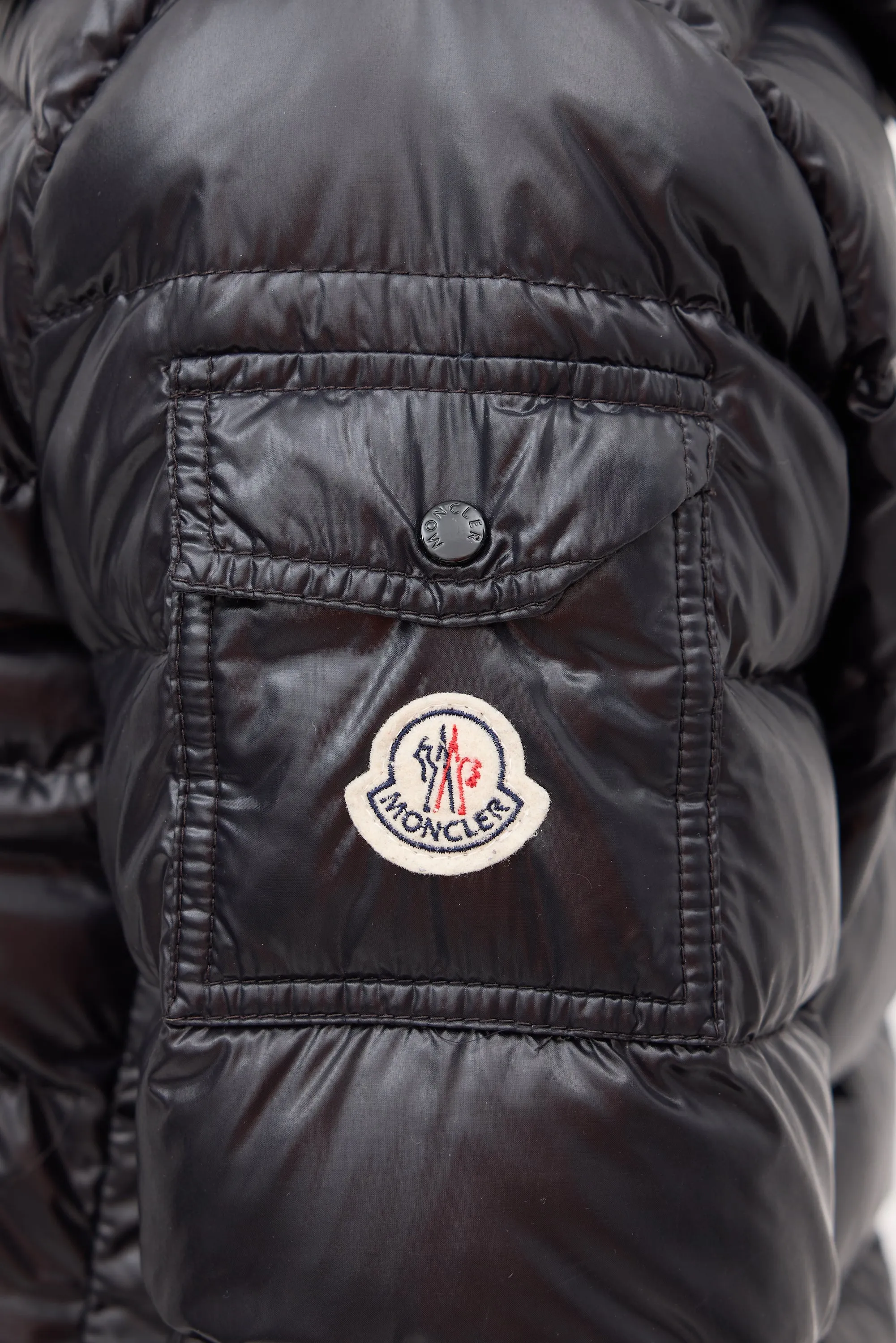 Black Down & Nylon Bady Puffer Jacket