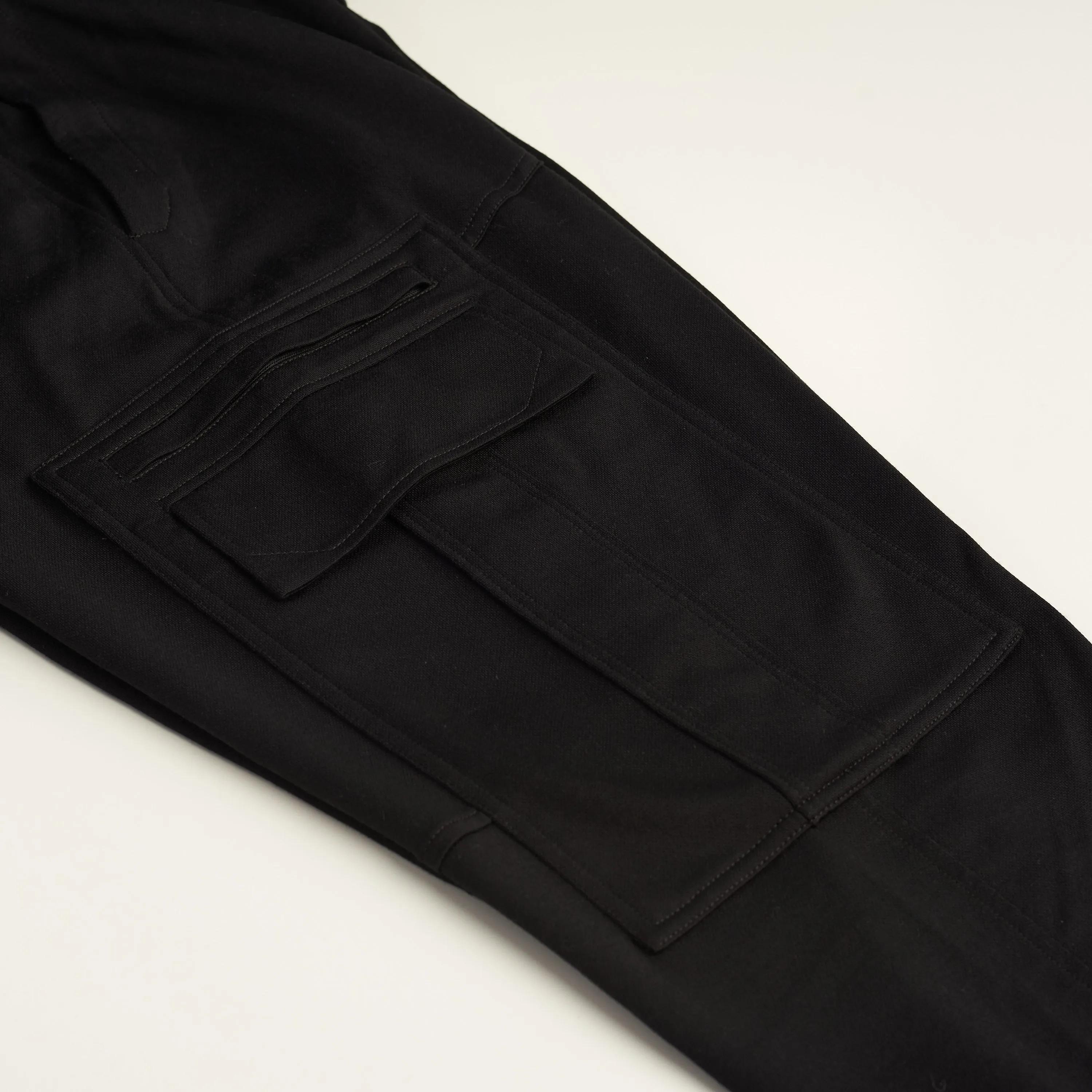 Black Sweatpants - Multipockets, Virgin Wool