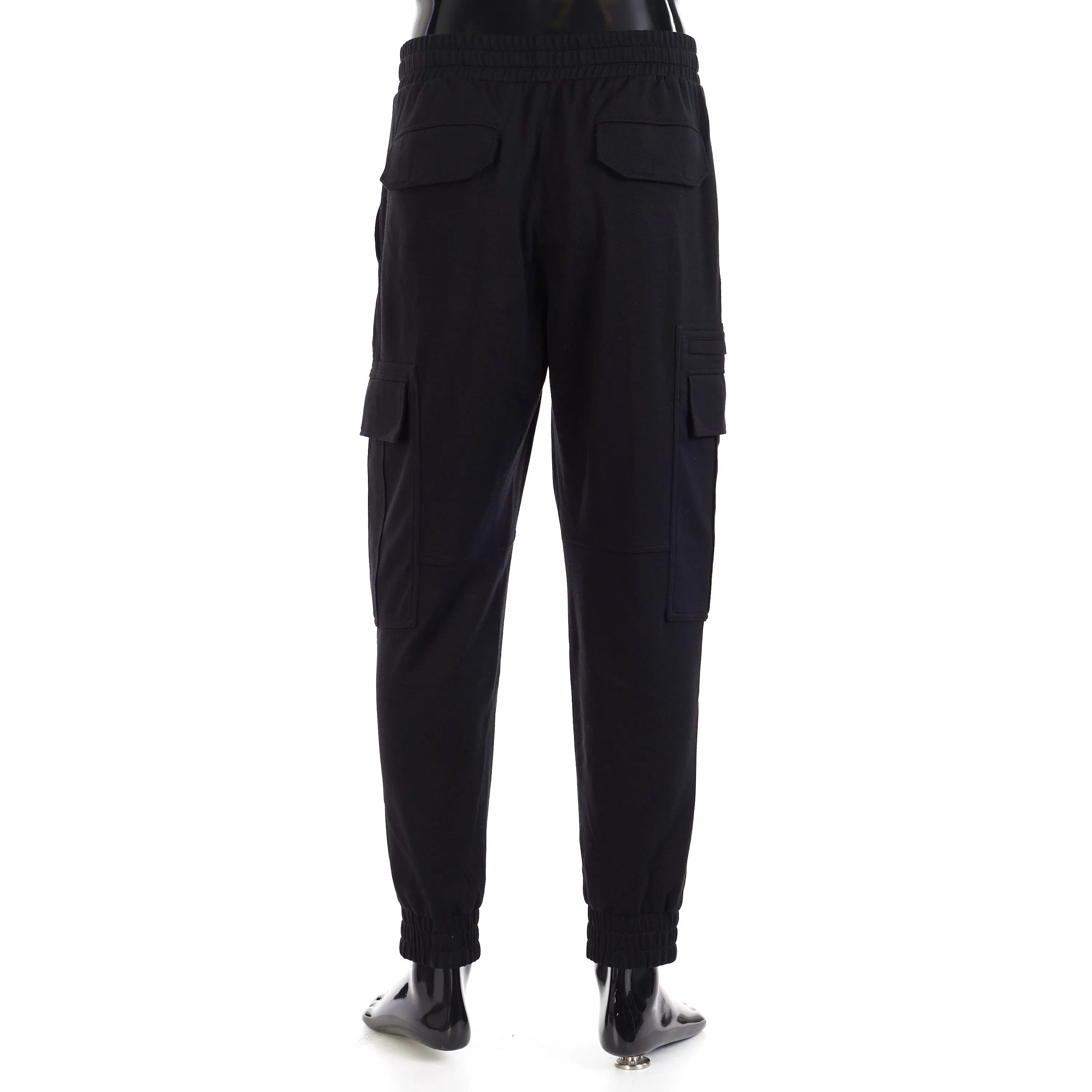 Black Sweatpants - Multipockets, Virgin Wool