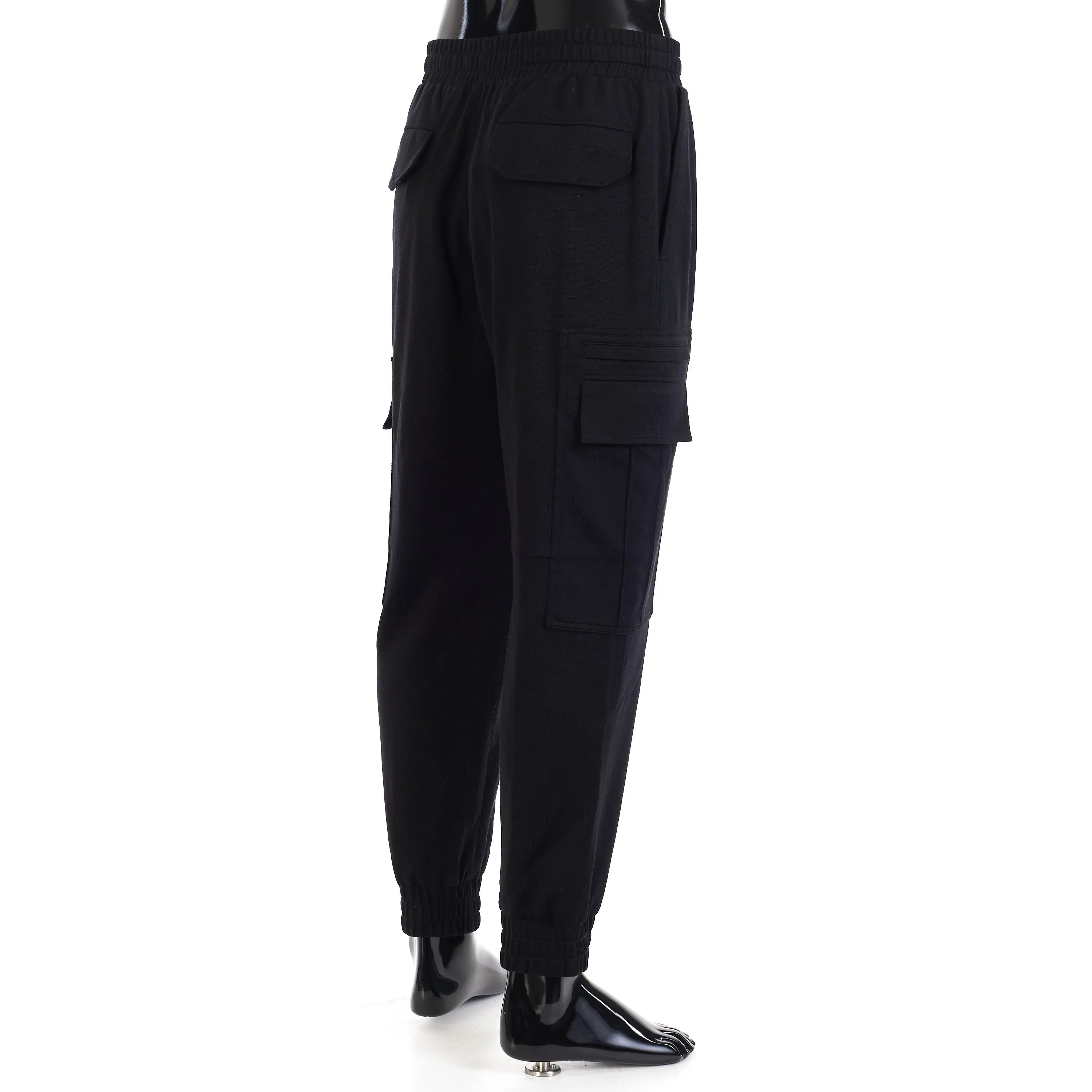 Black Sweatpants - Multipockets, Virgin Wool