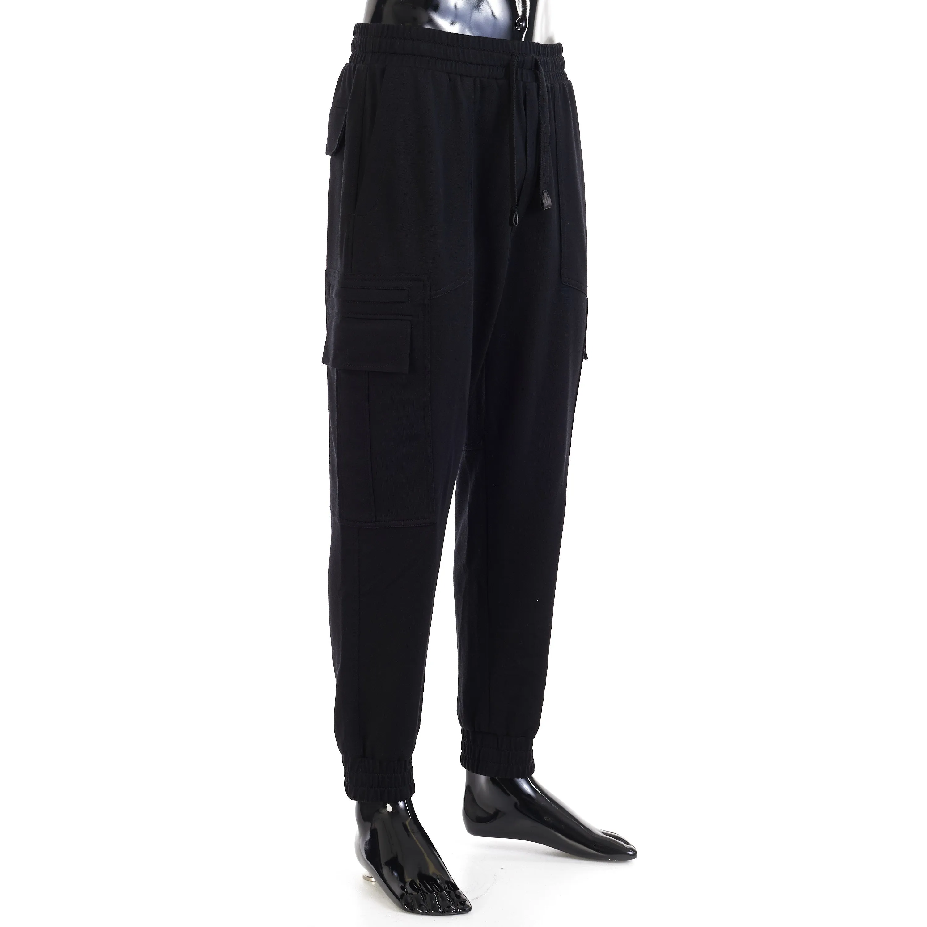 Black Sweatpants - Multipockets, Virgin Wool