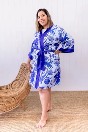 Blue Bird Short Robe