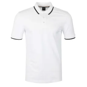 BOSS Parlay 190 Polo Shirt in White