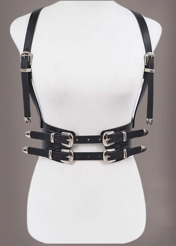 Buckle Suspender Harness Corset Belt