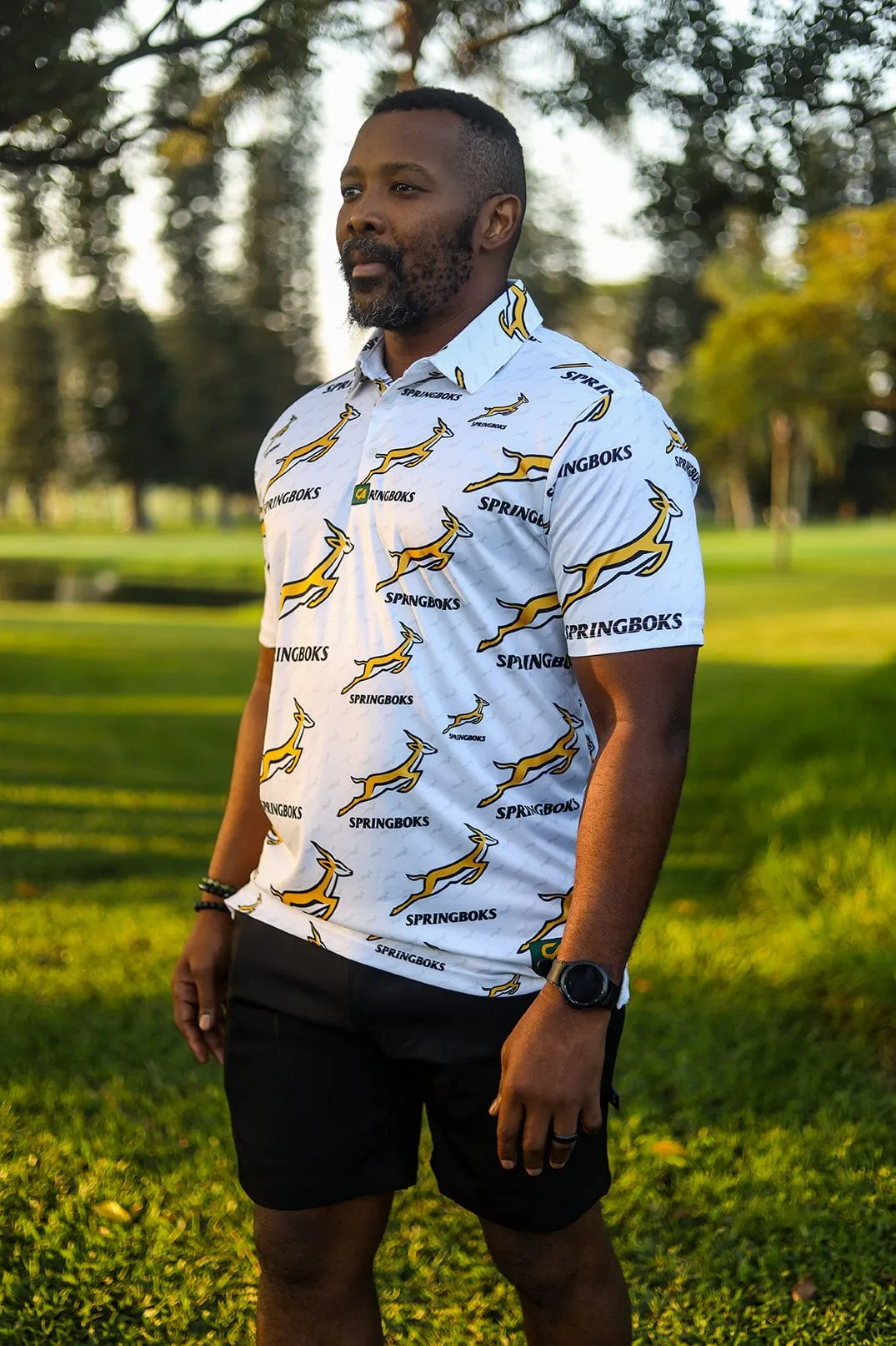 CA Springbok Golf Shirt | White Bokke