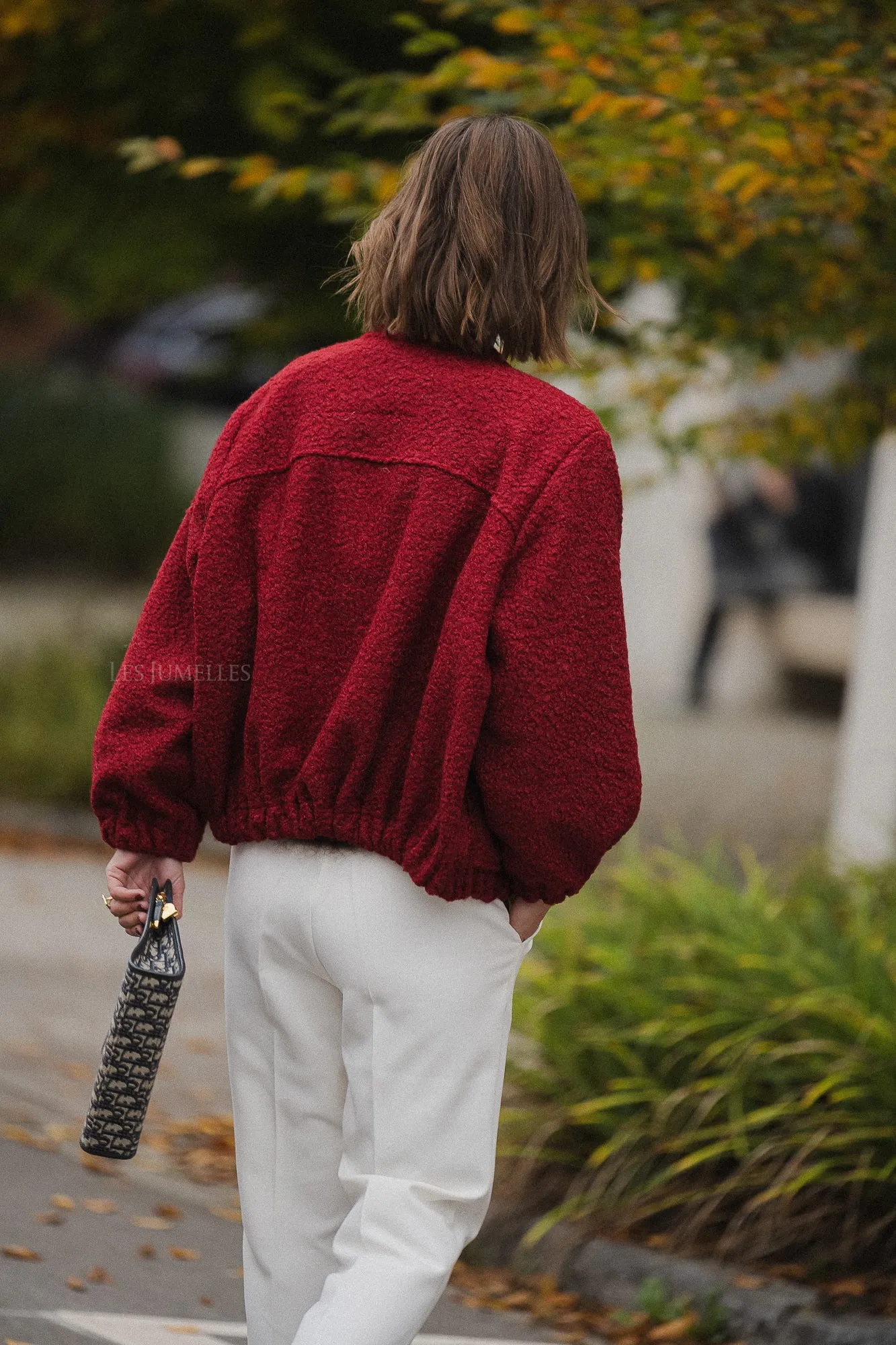 Caroline bomber jacket burgundy