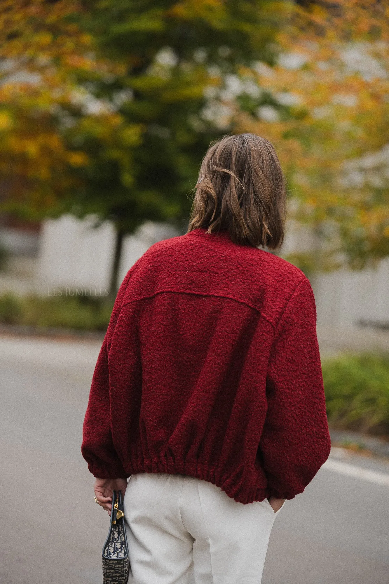 Caroline bomber jacket burgundy