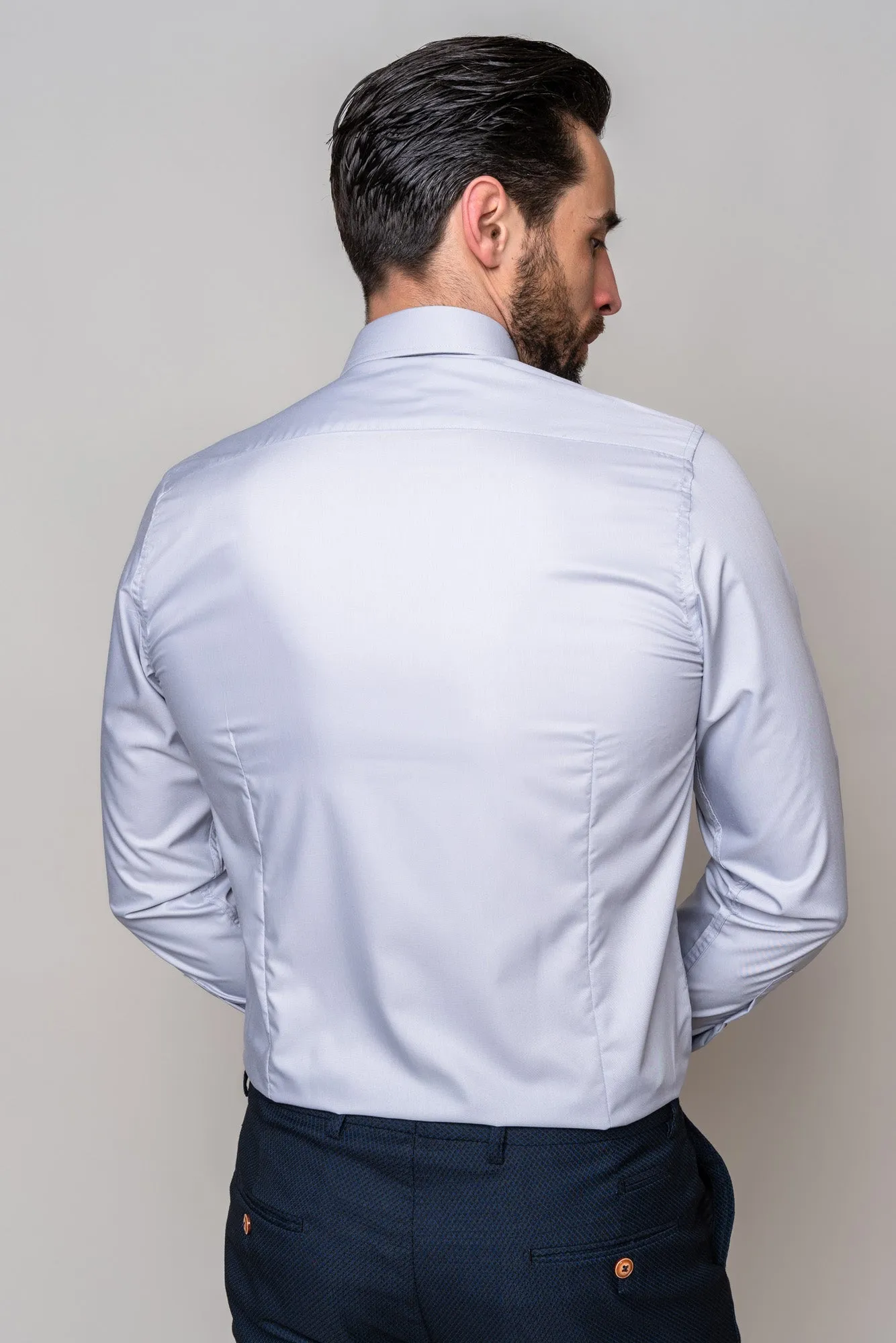 CARTER - Silver Long Sleeve Shirt