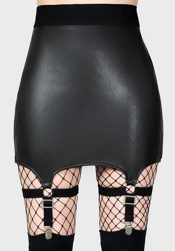 Cassandra Black | PU MINI SKIRT*