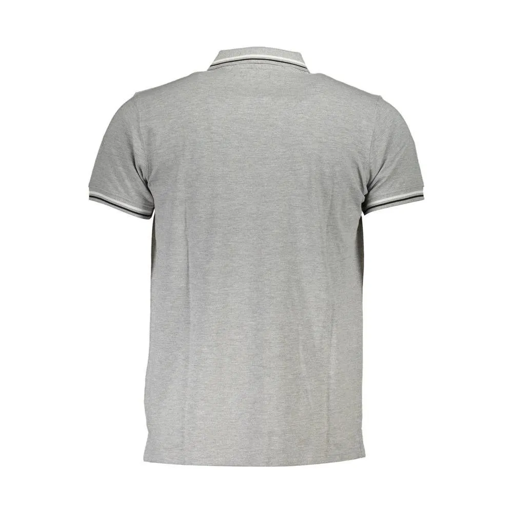 Cavalli Class Gray Cotton Polo Shirt