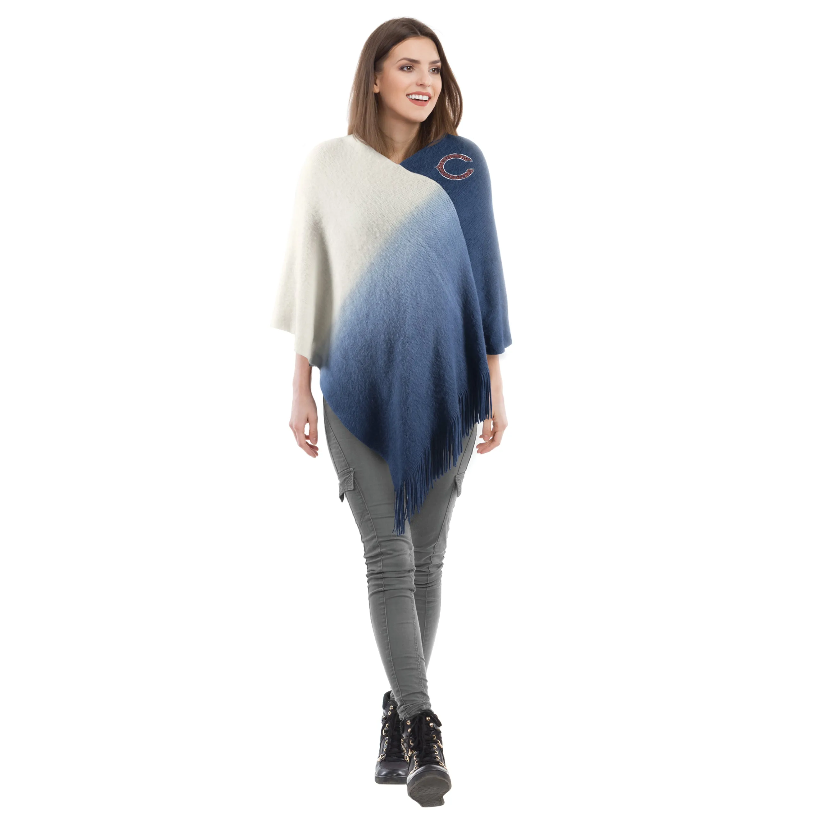 Chicago Bears Dip Dye Poncho