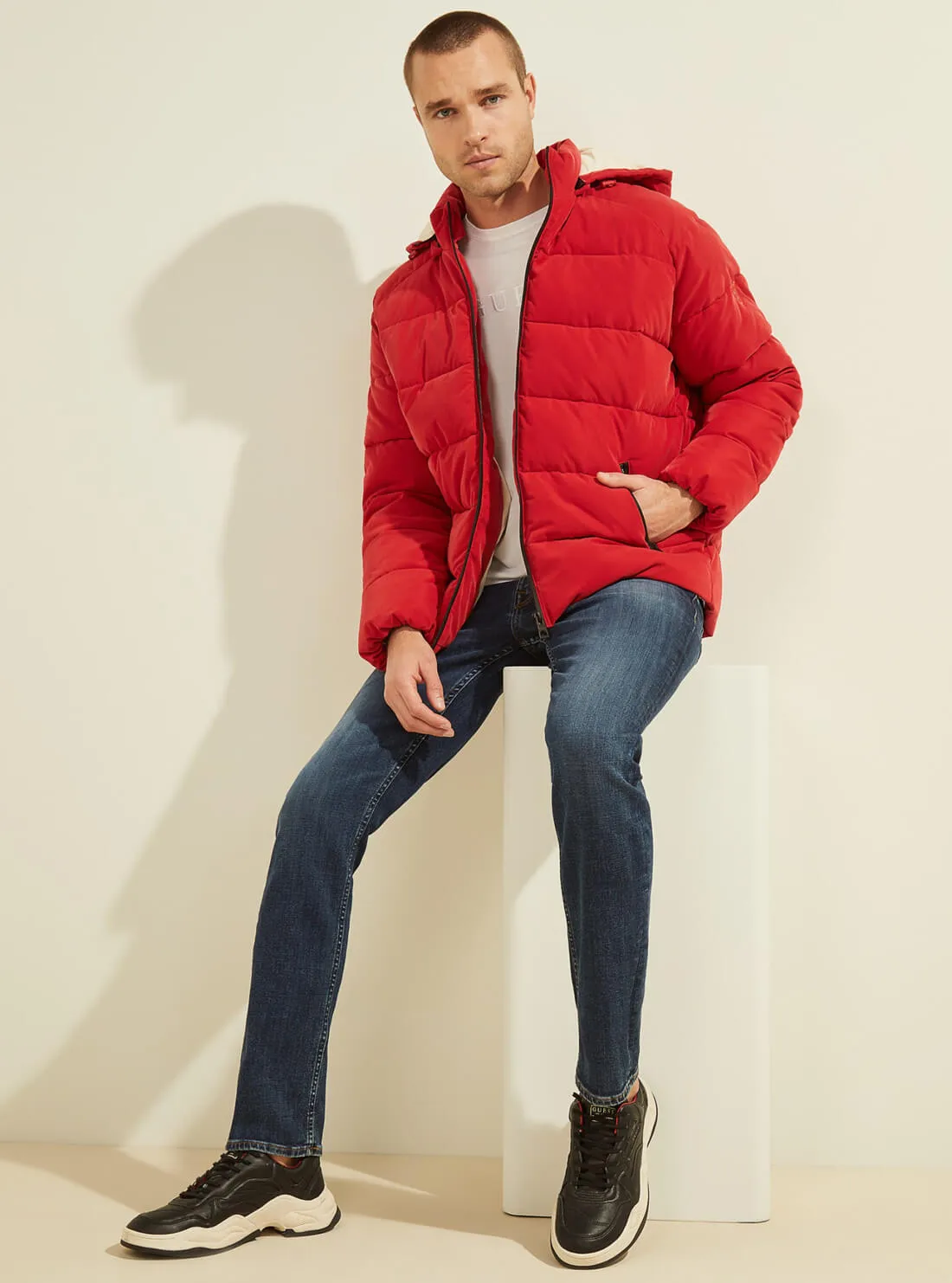 Chili Red Puffer Jacket