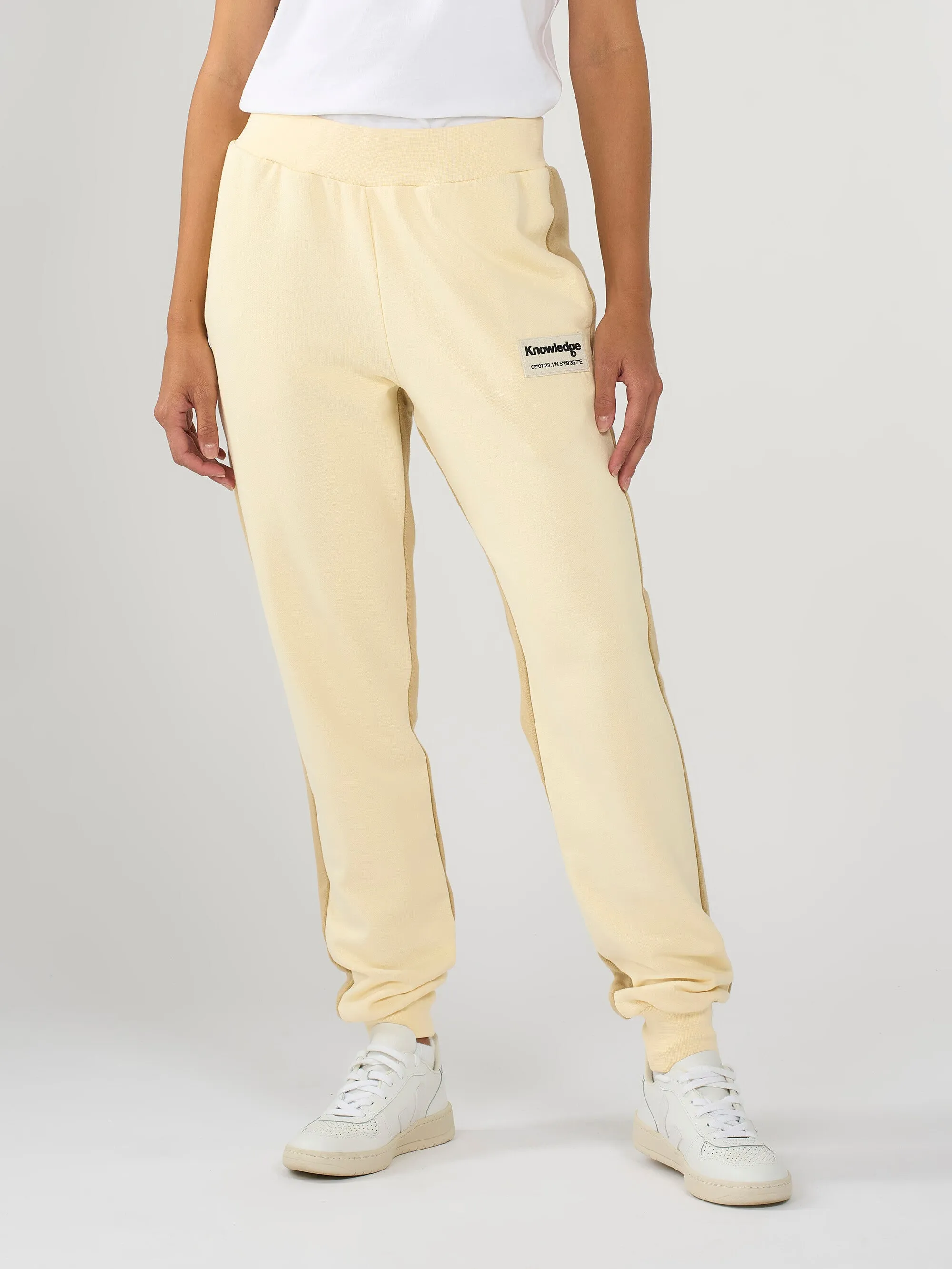 Color block sweat pants - Safari