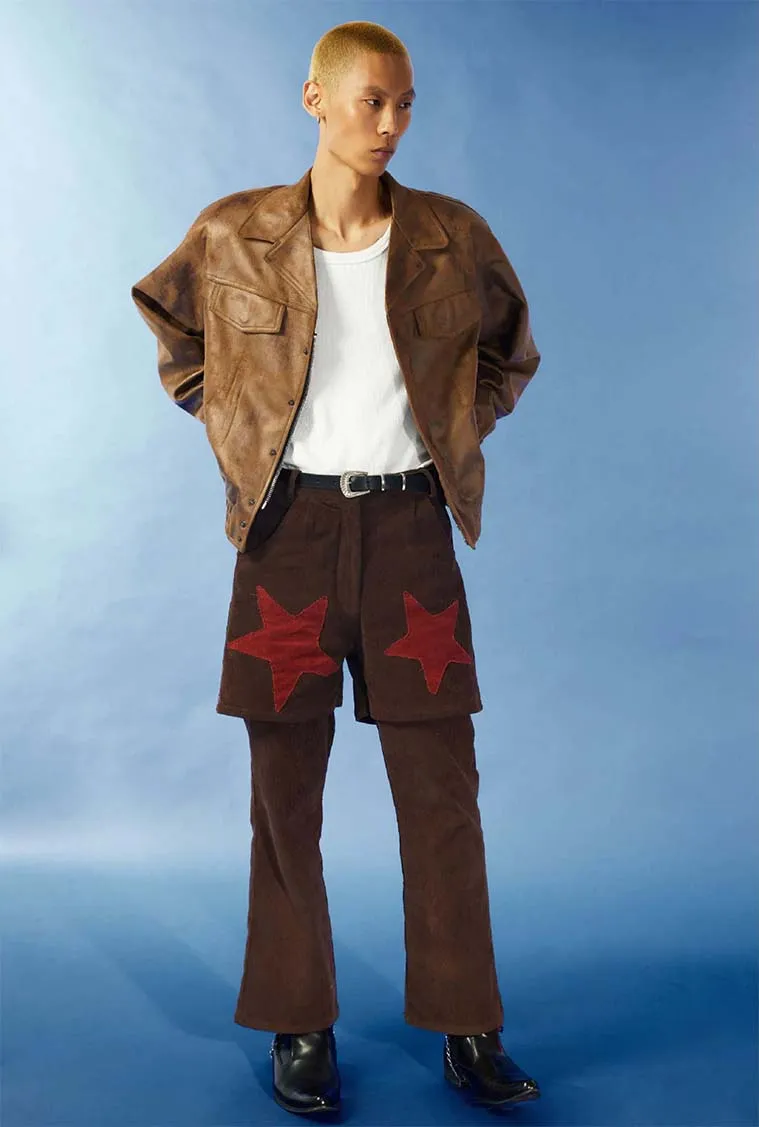 Corduroy Millennium Style Flared Pants