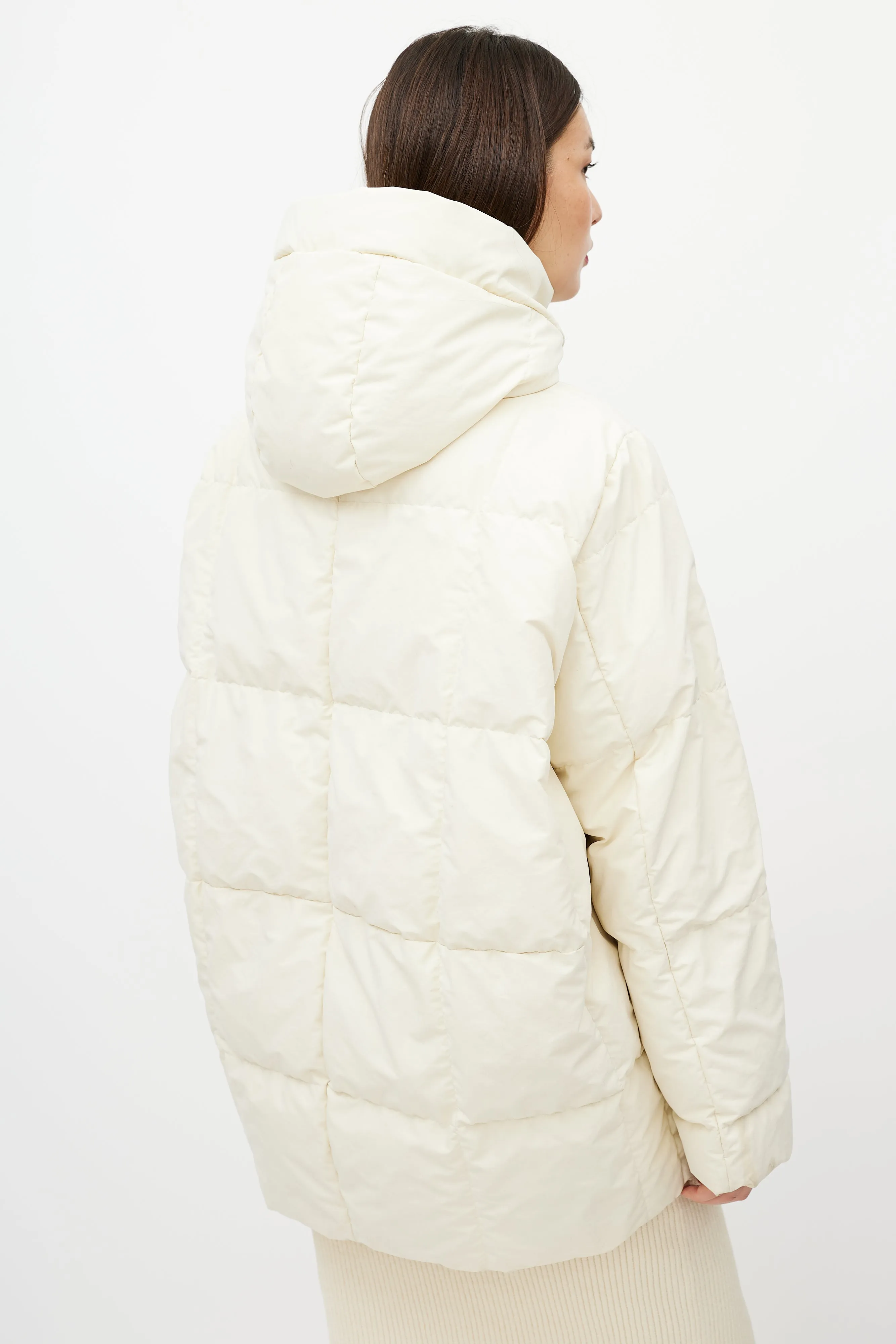 Cream Down Puffer Jacket