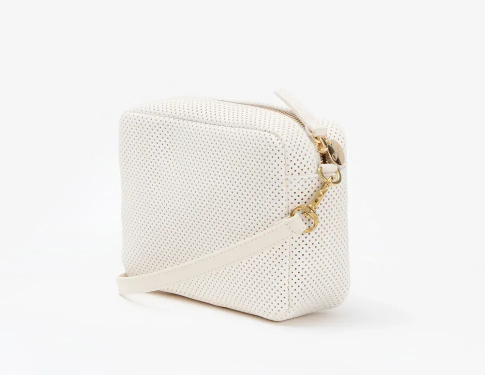 Cream Perf Leather Crossbody