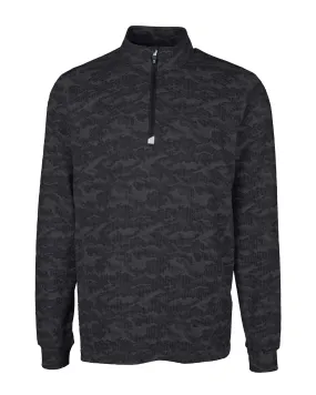 Cutter & Buck Traverse Camo Print Stretch Quarter Zip Mens Pullover