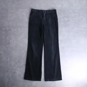 dark navy corduroy semi-flare pants