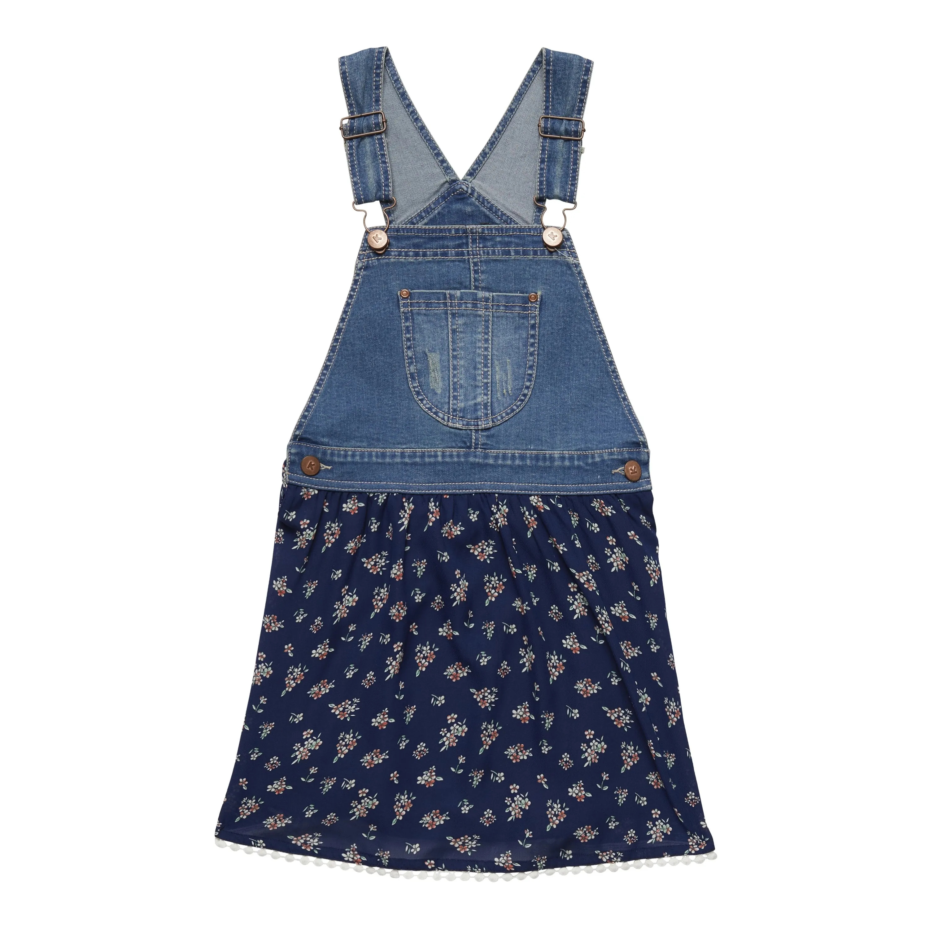 Denim And Floral Skirtall