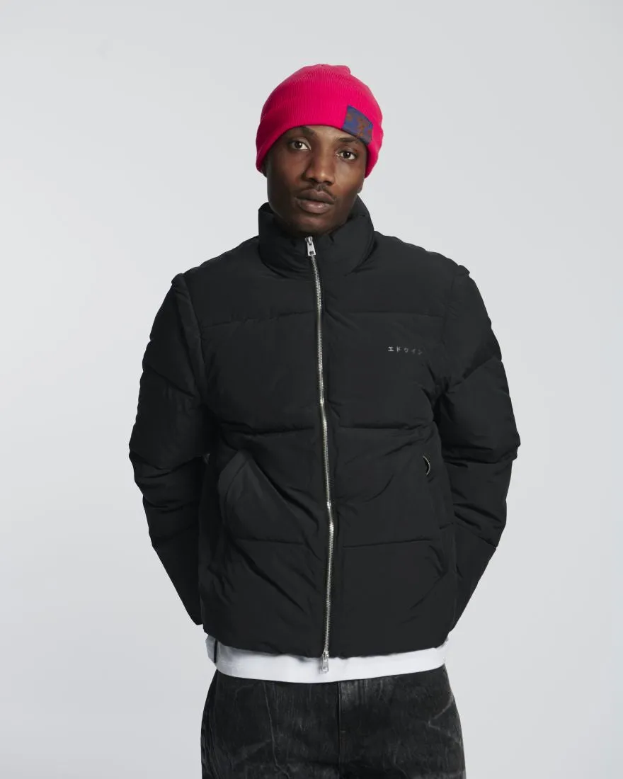 Detachable Sleeves Puffer black unwashed