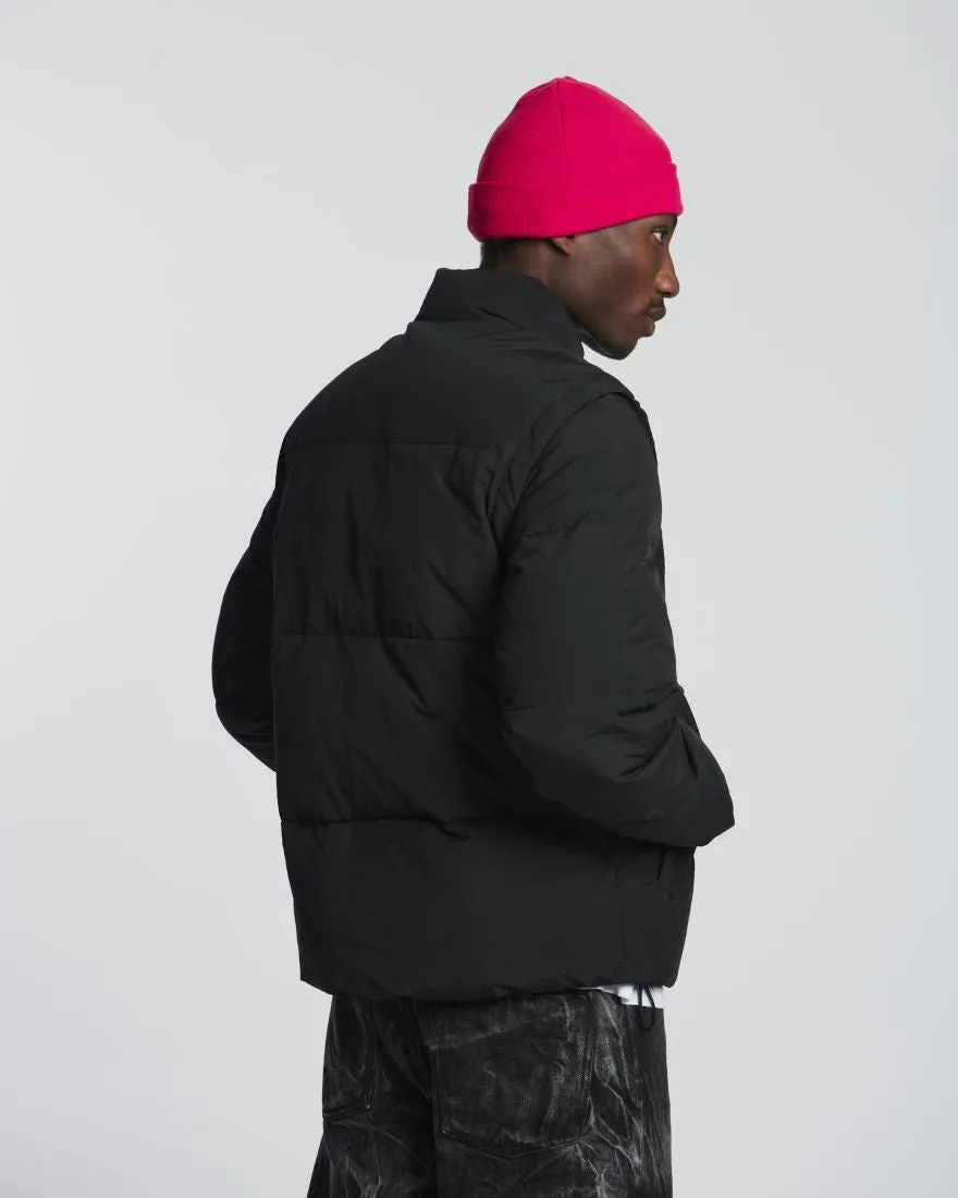 Detachable Sleeves Puffer black unwashed